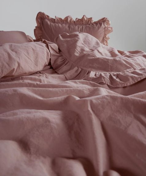 Постельное белье Limasso Stonewashed Exclusive Ranforce 200 х 220 см Old Rose | Зображення 3