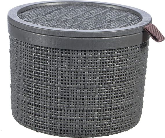 Корзина для хранения с крышкой Curver (Курвер) Jute 2 л (01903) Серый