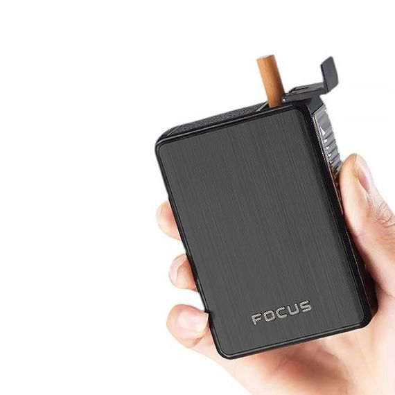 Портсигар С USB Зажигалкой И Выбросом Сигарет FOCUS  ПА-29 | Зображення 1