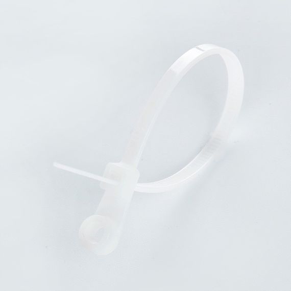 Стяжка кабельна з кріпленням 4х150 біла (пач 100 шт.) APRO CTRM-W41501