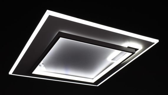 Люстра світлодіодна стельова LED світильник для квартири на стелю лед з пультом 27189 Білий 6х50х50 см. | Зображення 1