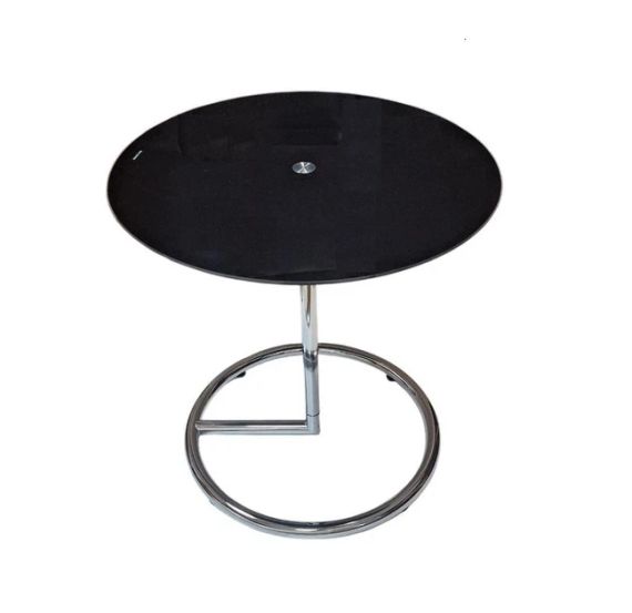 Столик стеклянный круглый Onder Mebli 66104C04 с хромированной основой | Зображення 2