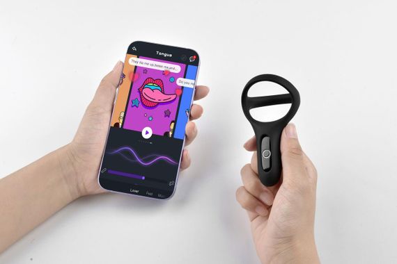 Подвійне ерекційне кільце Fun Town Rise Black, керування зі смартфона | Зображення 7