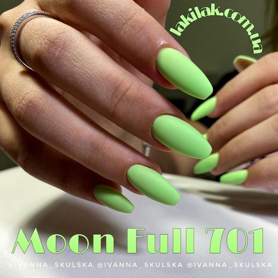 Гель-лак Moon Full Neon №701 світло-салатовий 8 мл