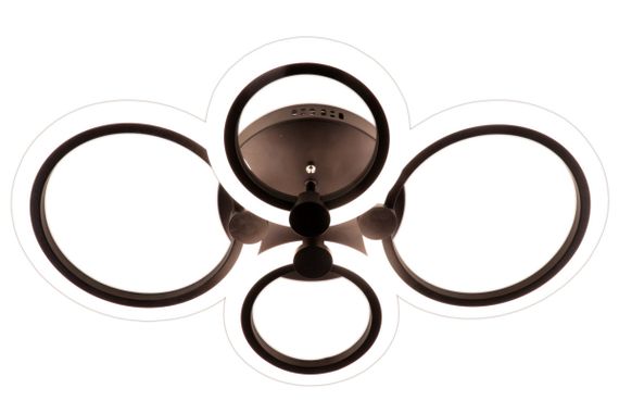 Люстра світлодіодна стельова LED світильник для квартири на стелю лед з пультом 25606 Чорний 10х39х61 см. | Зображення 5