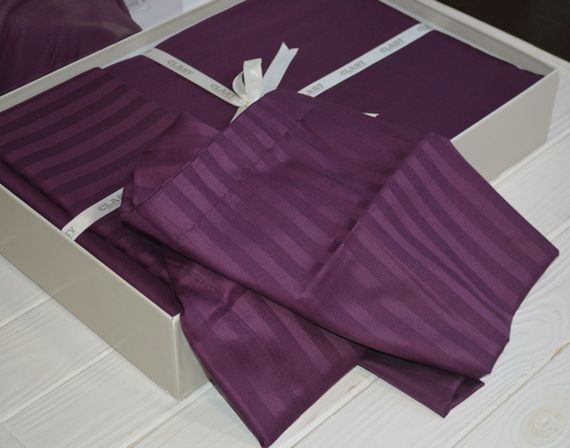 Постельное белье Clasy Stripe Satin 200х220 Mor | Зображення 4