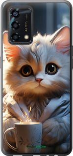 Чохол на Oppo A95 Білий кіт "5646u-2345-2448"