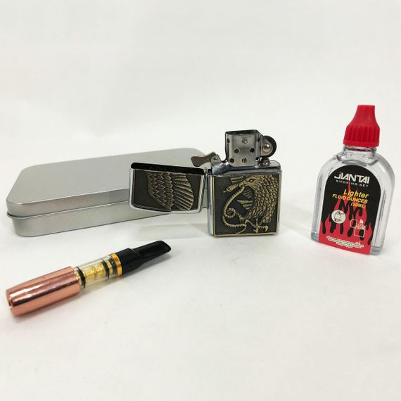 Зажигалки в подарочных коробках N10, Необычная зажигалка, Зажигалка YK-207 бензиновая счастливая | Зображення 1