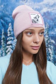 Шапка «Lone wolf» (5147-2) светлая пудра