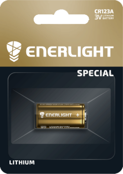 Батарейка літієва ENERLIGHT Lithium ndustrial CR123A, 3V, bli 1