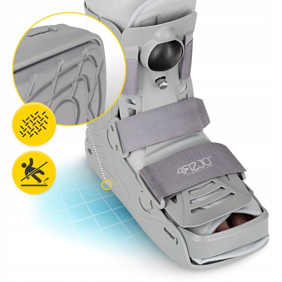 Чобіт ортопедичний, пневматичний 4FIZJO MED з регулюванням тиску Size S Grey (P-5905973407304) | Зображення 8