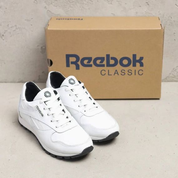 Кросівки демісезонні шкіряні  Reebok білі | Зображення 5