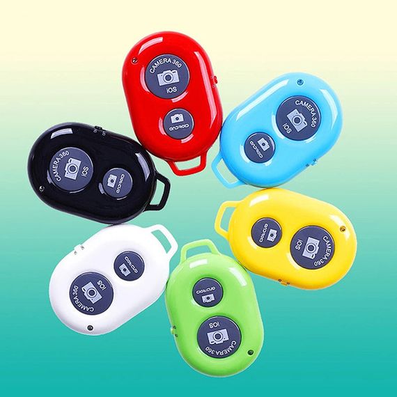 Бездротової bluetooth пульт для камери телефону. Селфи-кнопка. Жовта. | Зображення 1