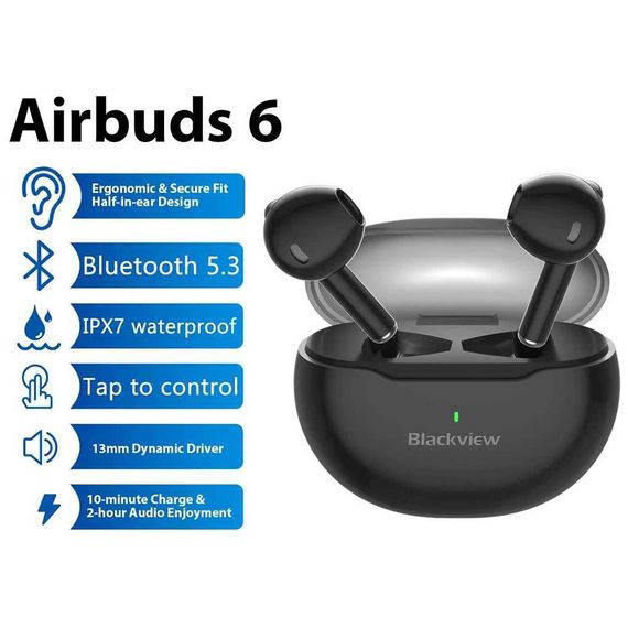 Навушники Blackview AirBuds 6 Black (6931548308423) | Зображення 6