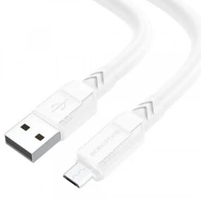 Кабель Borofone BX81, USB-Micro, 2.4A, довжина 1м, White, BOX