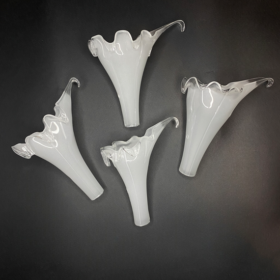 Потолочный светильник, дизайнерская люстра Paulmann со стеклянными сатиновыми плафонами в форме цветов 3×20W | Зображення 2