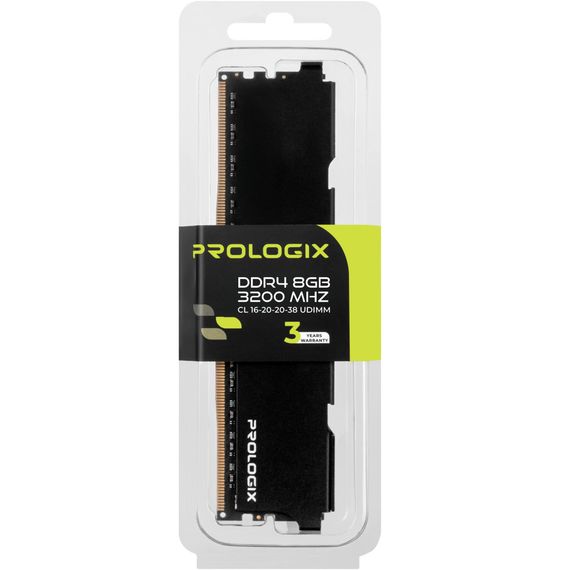 Модуль пам'яті для комп'ютера DDR4 8GB 32GB 3200 MHz Black Prologix (PRO8GB3200B4) | Зображення 3