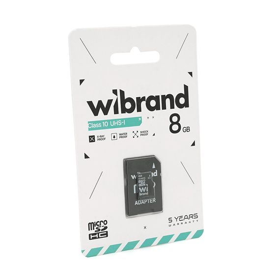 Карта памяти Wibrand microSDHC Class 10 UHS-I,8GB