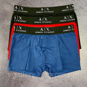 Мужские трусы Armani Exchange, мужские боксеры Армани, хлопковые трусы Армани Премиум качества L, Синий