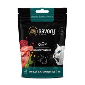 Ласощі для кошенят Savory Kitten Crunchy Snack з індичкою 50 гр