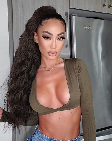 Хвіст накладний довгий кучерявий каштановий, шиньйон на шнурку хвилястий, термостійке коричневе волосся для швидкого нарощування | Зображення 1