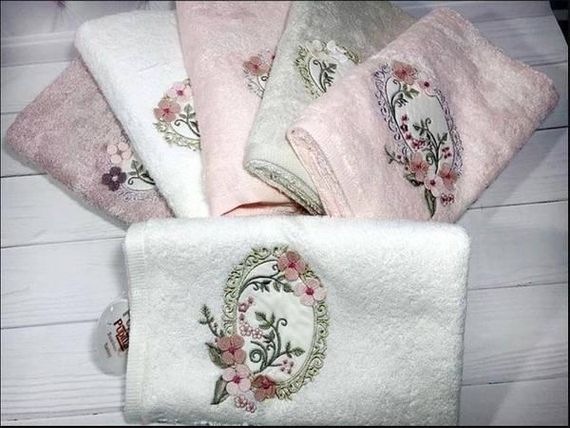 Полотенца Pupilla Hayal oval 70х140см Бамбук набор 6шт