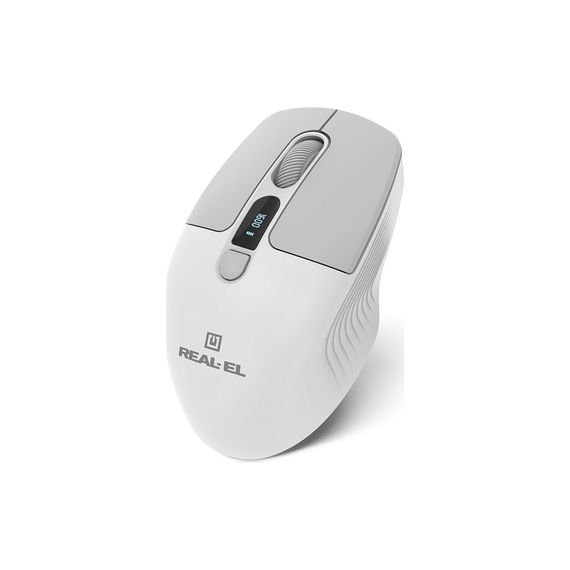 Мишка REAL-EL RM-480W Wireless/Bluetooth White (EL123200050) | Зображення 1