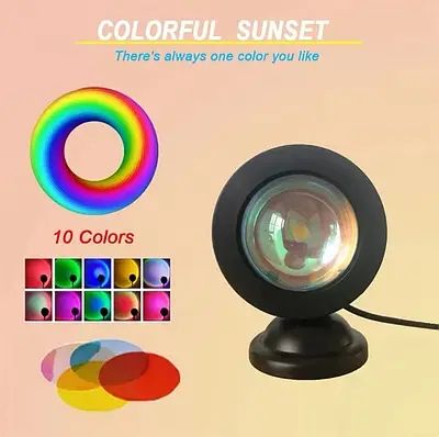 Лампа атмосферного освітлення Sunset Red • LED світильник з ефектом заходу сонця | Зображення 1