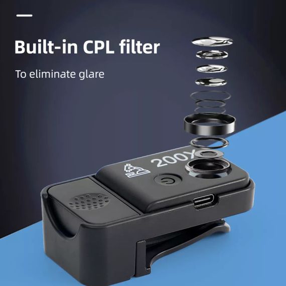 Объектив микроскопа 200X со встроенным CPL-фильтром I8D7 | Зображення 1