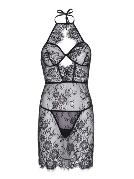 Комплект нижньої білизни Leg Avenue Lace Black S | Зображення 8