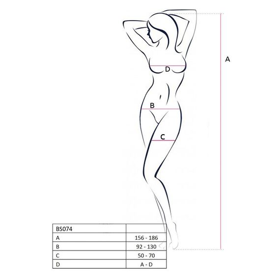 Ажурний бодістокінг з інтимними вирізами Passion BS076 white, One size | Зображення 3