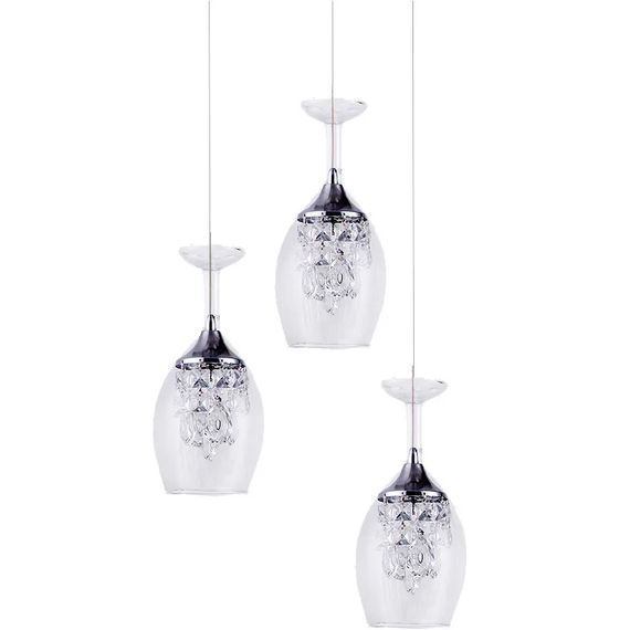 Люстра світлодіодна підвісна LED світильник для квартири на стелю лед 26997 Хром 30-150х13х13 см. | Зображення 1