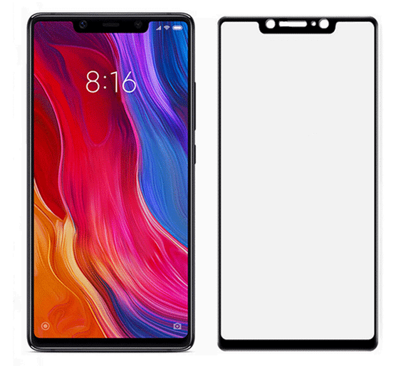 Full Glue захисне скло для Xiaomi Mi8 SE - Black | Зображення 1