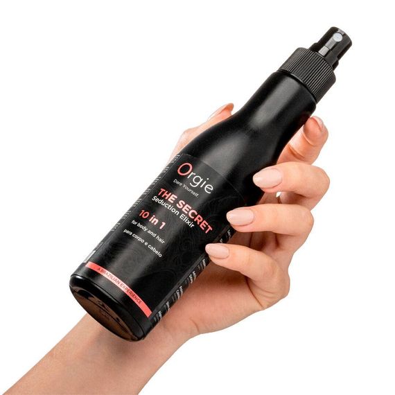 Лосьйон з феромонами для тіла та волосся Orgie – The Secret Seduction Elixir 10 in 1 (200 мл), для неї Sex Aura | Зображення 1