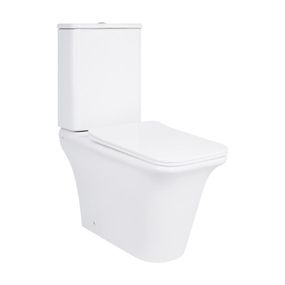 Унитаз-компакт Qtap Kalao безободковый с седалием Soft-close QT08221213AW