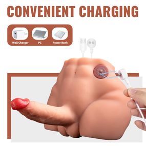 Фаллоимитатор полуторс  с вибрацией и фрикциями “Steeve” Sex Aura