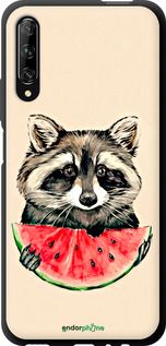 Чохол на Huawei P Smart Pro Єнотик з кавуном "4605b-1906-2448"