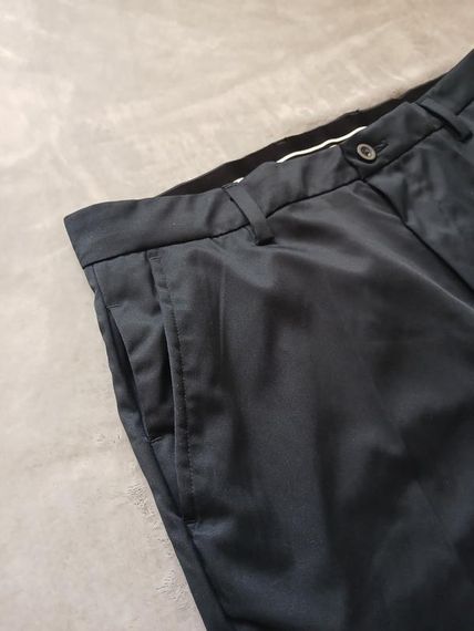 Чоловічі прямі темно сині штани | Зображення 1