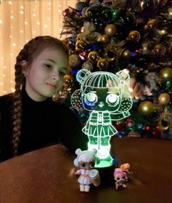 Сменная пластина для 3D светильников «LOL 3» 3DTOYSLAMP