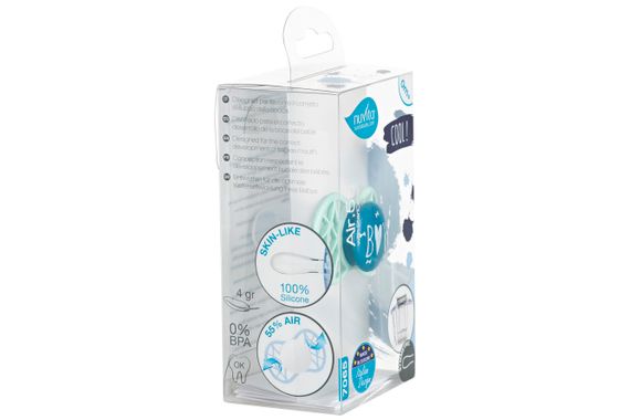 Пустышка симметрическая Nuvita NV7065 Air55 Cool 0m+ &quot;BOY&quot; зеленая (NV7065NG) | Зображення 3