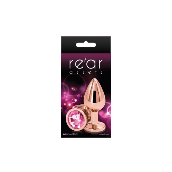 Анальна пробка NS Novelties Rear Assets — Rose Gold — Medium — Pink Sex Aura | Зображення 1