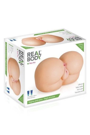 Мастурбатор-попка Real Body — Nice Ass, два входи: вагіна та попка | Зображення 2