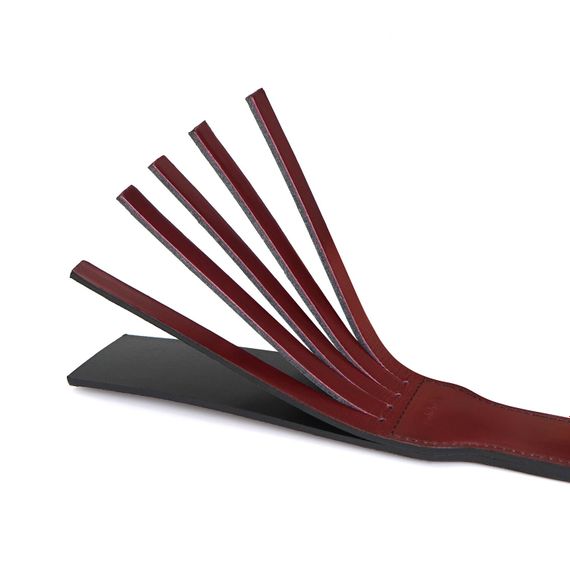 Двосторонній паддл Liebe Seele Wine Red Spanking Paddle, натуральна шкіра | Зображення 2