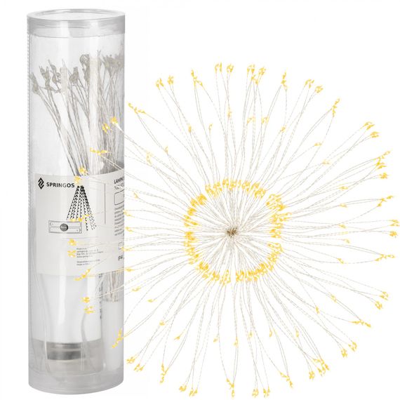 Гірлянда феєрверк на батарейках Springos 3D 100 LED CL0181 Warm White | Зображення 5