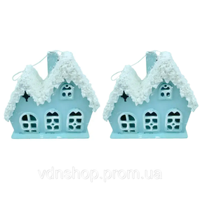 Декоративний новорічний будиночок з дерева 5×10×12 см Атлантик 28124499