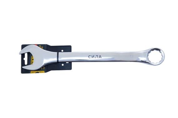 Ключ ріжково-накидний полірований CrV 29 мм СИЛА 2010791 | Зображення 1