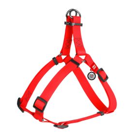 Шлея для собак водостійка WAUDOG Waterproof, c QR паспортом, металічна пряжка-фастекс, Ширина 15 мм, Довжина 40-55 см червоний