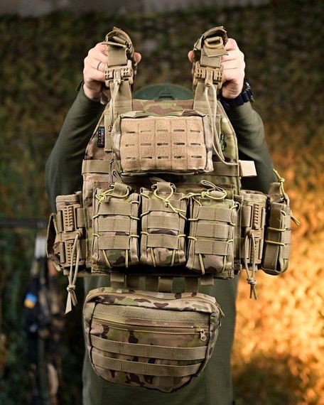 Плитоноска 4 точки быстрый сброс frion   с напашником   ПП7889