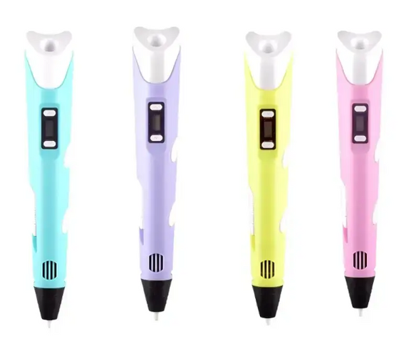 3D Pen-6 Великий набір для творчості 3Д ручка з LCD дисплеєм, графічний планшет, 100 м пластику та трафарети в комплекті | Зображення 4