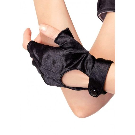 Рукавички без пальців чорні Leg Avenue Fingerless Motercycle Gloves O/S | Зображення 1